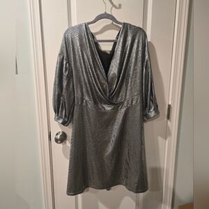 Boohoo Elegant Silver Women's Dress Size 24